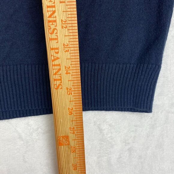 U.S Polo Assn Sweater Mens Large Blue Argyle 1/2 Zip Pullover Mock Neck Casual - Picture 5 of 7